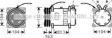 Prasco UVAK056 - Компрессор кондиционера autospares.lv