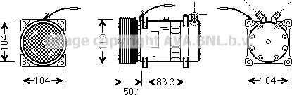 Prasco UVAK051 - Компрессор кондиционера autospares.lv