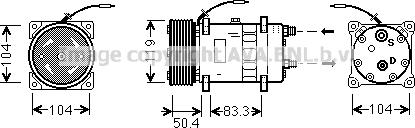 Prasco UVAK058 - Компрессор кондиционера autospares.lv