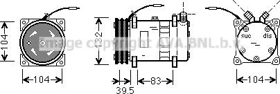 Prasco UVAK034 - Компрессор кондиционера autospares.lv