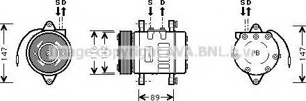 Prasco UVAK073 - Компрессор кондиционера autospares.lv