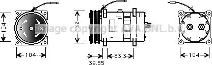 Prasco UVK046 - Компрессор кондиционера autospares.lv