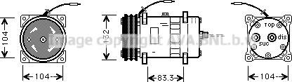 Prasco UVK039 - Компрессор кондиционера autospares.lv