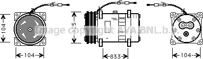 Prasco UVK107 - Компрессор кондиционера autospares.lv