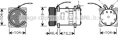 Prasco UVK122 - Компрессор кондиционера autospares.lv