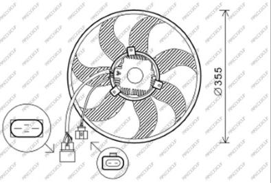 Prasco VG055F004 - Вентилятор, охлаждение двигателя autospares.lv