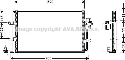 Prasco VN5176 - Конденсатор кондиционера autospares.lv