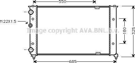 Prasco VN2156 - Радиатор, охлаждение двигателя autospares.lv