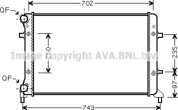 Prasco VN2205 - Радиатор, охлаждение двигателя autospares.lv