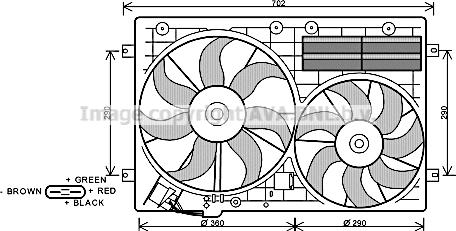 Prasco VN7529 - Вентилятор, охлаждение двигателя autospares.lv