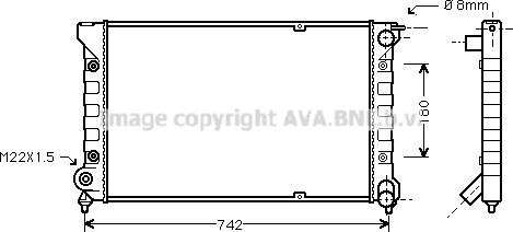 Prasco VNA2041 - Радиатор, охлаждение двигателя autospares.lv