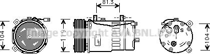 Prasco VNAK046 - Компрессор кондиционера autospares.lv