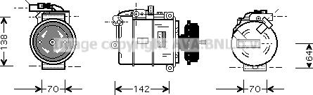 Prasco VNAK087 - Компрессор кондиционера autospares.lv