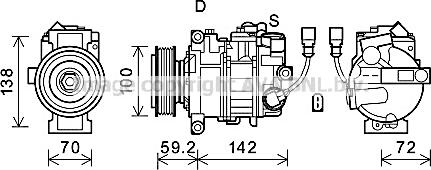 Prasco VNAK385 - Компрессор кондиционера autospares.lv