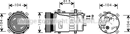 Prasco VNK049 - Компрессор кондиционера autospares.lv