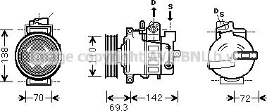 Prasco VNK318 - Компрессор кондиционера autospares.lv