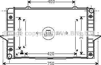 Prasco VO2093 - Радиатор, охлаждение двигателя autospares.lv