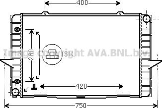 Prasco VO2064 - Радиатор, охлаждение двигателя autospares.lv