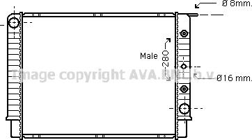 Prasco VO2062 - Радиатор, охлаждение двигателя autospares.lv