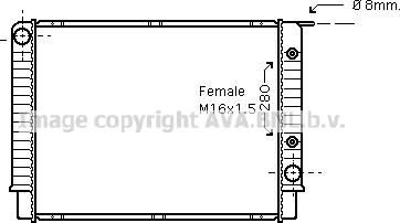 Prasco VO2147 - Радиатор, охлаждение двигателя autospares.lv