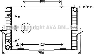 Prasco VO2118 - Радиатор, охлаждение двигателя autospares.lv