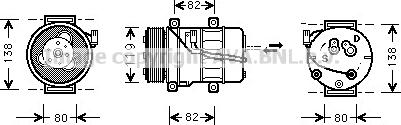 Prasco VOAK054 - Компрессор кондиционера autospares.lv