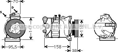 Prasco VOAK143 - Компрессор кондиционера autospares.lv