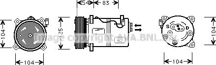 Prasco VOK030 - Компрессор кондиционера autospares.lv