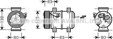 Prasco VOK120 - Компрессор кондиционера autospares.lv