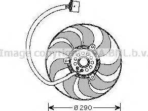 Prasco VW7520 - Вентилятор, охлаждение двигателя autospares.lv