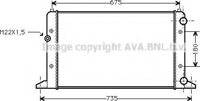 Prasco VWA2160 - Радиатор, охлаждение двигателя autospares.lv