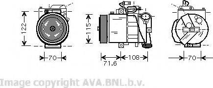 Prasco VWK257 - Компрессор кондиционера autospares.lv