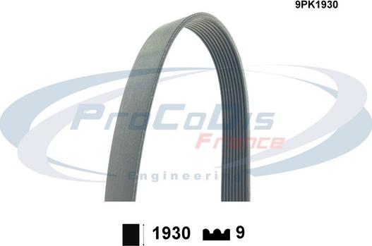 Procodis France 9PK1930 - Поликлиновой ремень autospares.lv