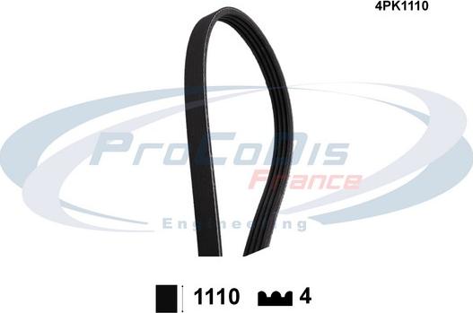 Procodis France 4PK1110 - Поликлиновой ремень autospares.lv