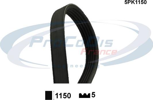 Procodis France 5PK1150 - Поликлиновой ремень autospares.lv