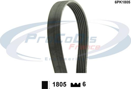 Procodis France 6PK1805 - Поликлиновой ремень autospares.lv