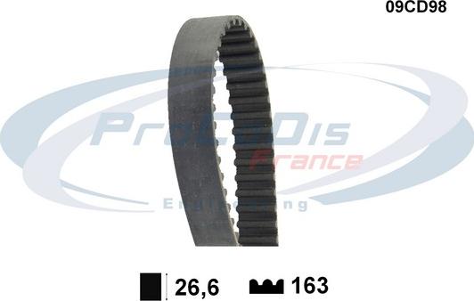 Procodis France 09CD98 - Зубчатый ремень ГРМ autospares.lv