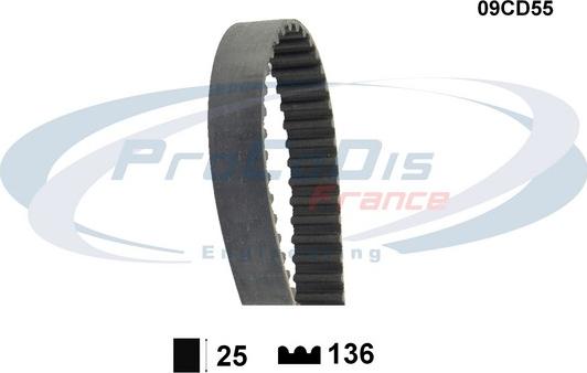 Procodis France 09CD55 - Зубчатый ремень ГРМ autospares.lv