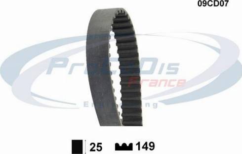 Procodis France KTD3070 - Комплект зубчатого ремня ГРМ autospares.lv