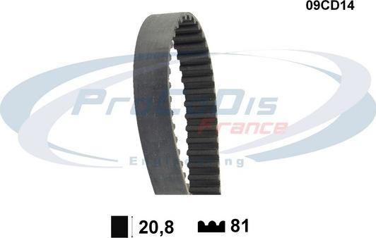 Procodis France 09CD14 - Зубчатый ремень ГРМ autospares.lv