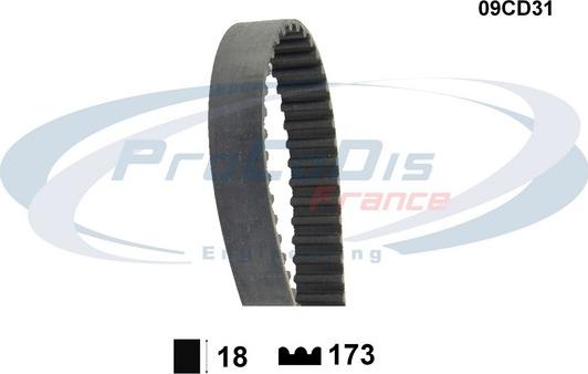 Procodis France 09CD31 - Зубчатый ремень ГРМ autospares.lv