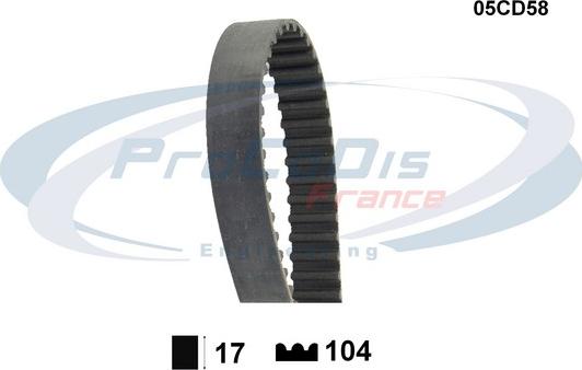 Procodis France 05CD58 - Зубчатый ремень ГРМ autospares.lv