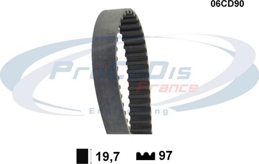 Procodis France 06CD90 - Зубчатый ремень ГРМ autospares.lv