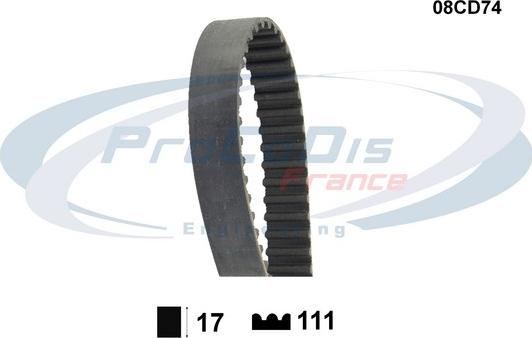 Procodis France 08CD74 - Зубчатый ремень ГРМ autospares.lv