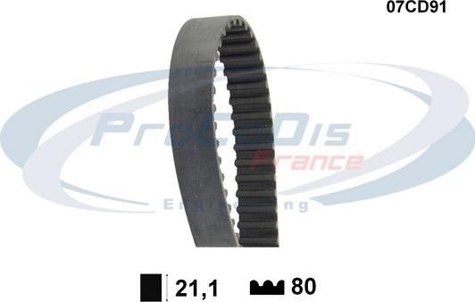 Procodis France 07CD91 - Зубчатый ремень ГРМ autospares.lv