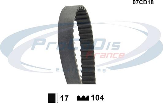 Procodis France 07CD18 - Зубчатый ремень ГРМ autospares.lv