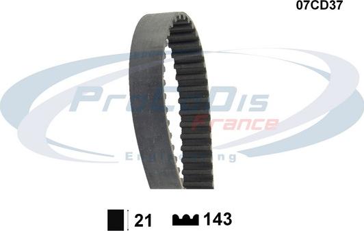 Procodis France 07CD37 - Зубчатый ремень ГРМ autospares.lv