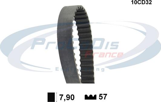 Procodis France 10CD32 - Зубчатый ремень ГРМ autospares.lv