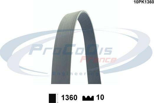 Procodis France 10PK1360 - Поликлиновой ремень autospares.lv