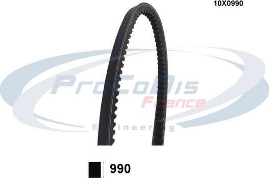 Procodis France 10X0990 - Клиновой ремень, поперечные рёбра autospares.lv